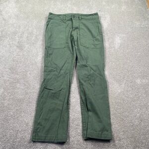 Toad&Co Mission Ridge Pants Mens 32 Green Straight Leg Organic Cotton Blend